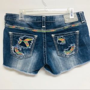Big Star Shorts - BIG STAR denim cut off shorts Sz 31 neon LIV Big Star Shorts - BIG STAR denim cut off shorts Sz 31 neon LIV